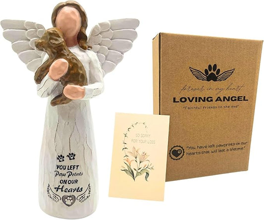 Dog Memorial Gifts for Loss of Dog, Pet Memorial Gifts for Dogs, -Sculpted Hand-Painted Angel Figurines – Loss of Dog Sympathy Gift, Dog Bereavement Gifts, Dog Remembrance Gift, Dog Passing Away Gifts