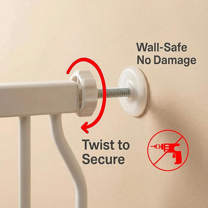 Extra Wide 67-71.5 Inch Baby Gates for Stairs, Doorways - No Drilling, Pressure Mounted Pet Gates for Kids and Dogs