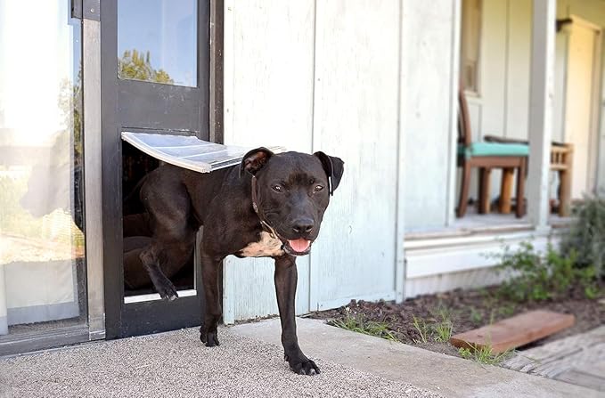 Endura Flap Thermo Panel Dual-Pane Pet Door for Extreme Weather | Premium Insulated Pet Door Solution | Heavy-Duty, Secure, Weather-Resistant | Black, XXL Flap, 77.25"-80.25" Slider Height