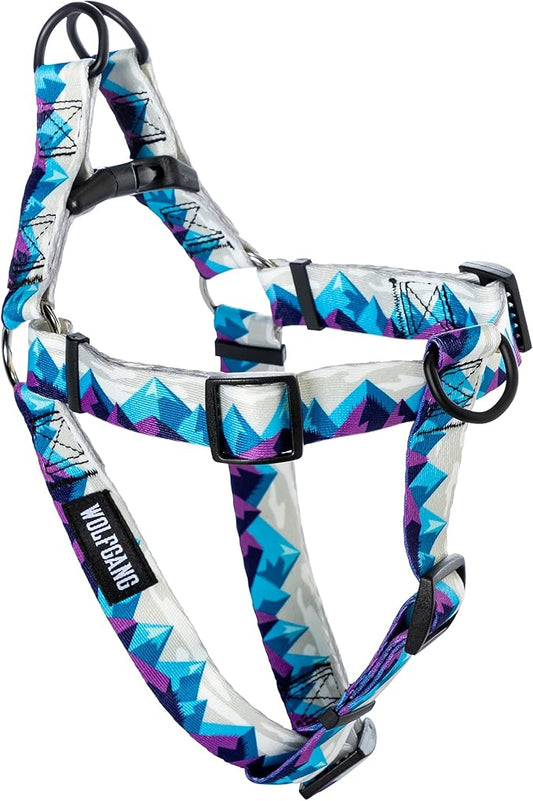 Wolfgang Heavy Duty Adjustable Dog Harness, Pull-Tested for Walking & Training, RockyPeaks Print, X-Large