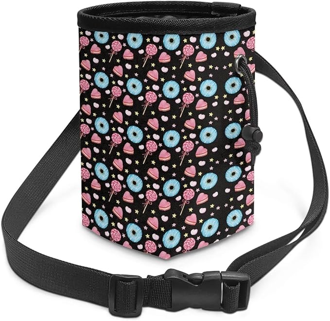 Horse Flowers Puppy Treat Bag 3 Ways to Wear, Dog Treat Pouch Closes Easy to Prevent Spills Pocket Sized Puppy Dog Training Treat Bag Perfect for Long Walks Or Training