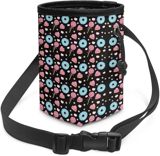 Horse Flowers Puppy Treat Bag 3 Ways to Wear, Dog Treat Pouch Closes Easy to Prevent Spills Pocket Sized Puppy Dog Training Treat Bag Perfect for Long Walks Or Training