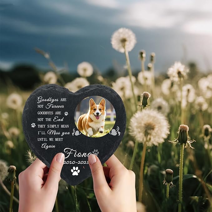 Personalized Dog Memorial Gifts for Loss of Dog, Custom Photo Pet Momorial Stone for Dogs, Cat Memorial Sympathy Gift, Dog Passing Away Gifts, Sympathy Gift for Pet Lovers (Style 6)
