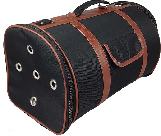 Pet Life ® Airline Approved Cynlider Fashion Pet Carrier - Airline Approved Travel Dog Carrier for Small Dogs and Cats