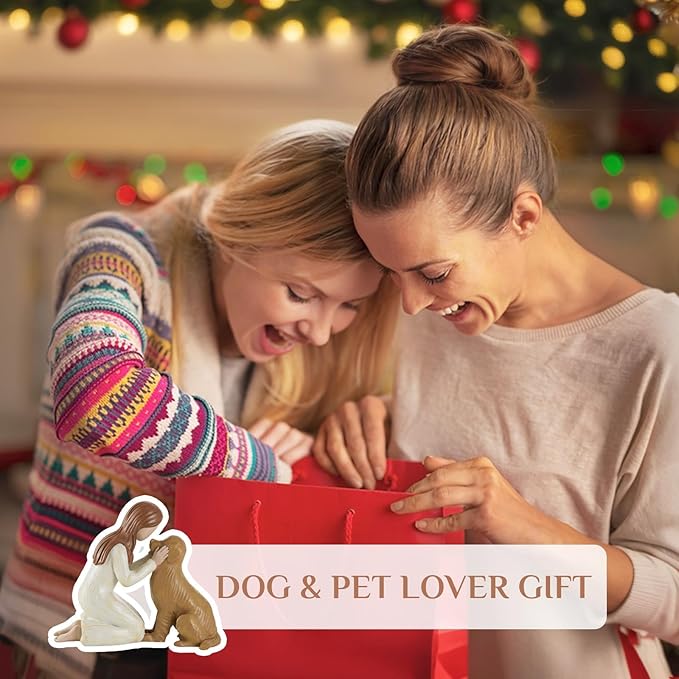 Loss of Dog Sympathy Gift: Pet Memorial Bereavement Remembrance Gifts for Dogs Lovers - Golden Retriever Figurine Decorations (5.2" x 4.3")