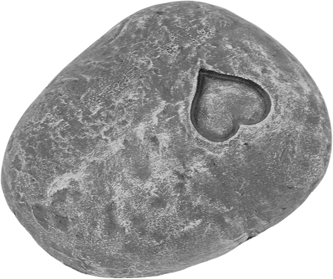 TOPINCN Pet Memorial Stone, Memorials Funerary Dogs DIY Cat Dog Grave Marker Lettering Simulation Pebbles Indoor Outdoor Backyard Pet Tombstone (Love Stone Grey)
