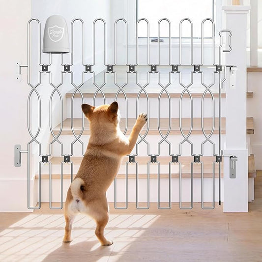 Snagle Paw Metal Retractable Door Barrier,Safety Dog Gate for Front Door,Easy Install Retractable Pet Gate for Recreational Vehicle,Doorways,40.2" Wide 35" Tall
