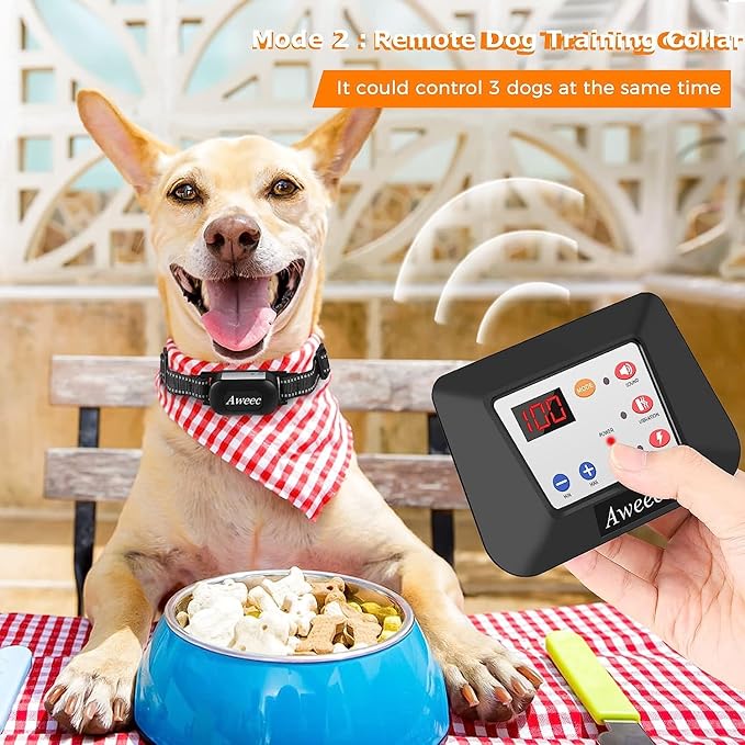 Wireless Dog Fence,Wireless Fence & Dog Training Dog 2-in-1,Electric Dog Collar Fence Wireless,Suitable of Dogs