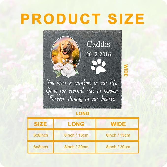 Memorial Gifts for Loss of Dog Custom Dog Memorial Stone, Pet Memorial Gifts, Pet Memorial Stones, Cemetery Decorations for Graves, Cat Memorial Gifts