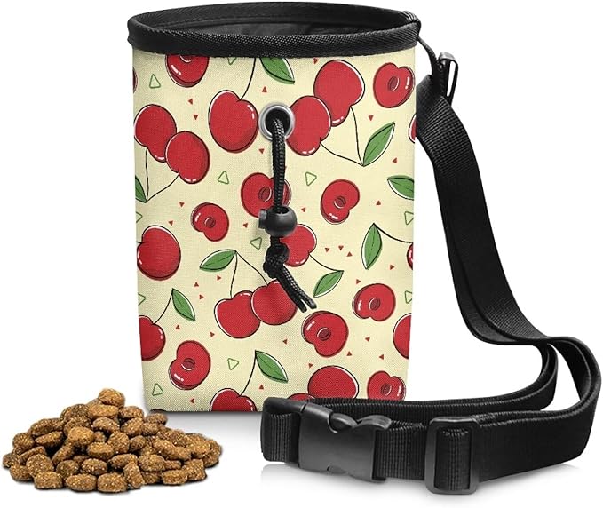 Cherry Animal Walking Snack Container Dog Training Treat Pouch Bag Pet Feed Snack Reward Dog Treat Pouch Pocket Treats for Positive Reinforcement