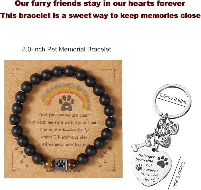 Pet Urns for Dog or Cat Ashes Sets Pet Cremation Urns Medium Wooden Keepsake Memory Box with Photo Frame with Black Flannel Lining Rainbow Bridge Keepsake Loss Pet Memorial Remembrance Gift