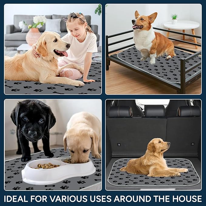 Washable Pee Pads for Dogs, 1 Pack 18"x24" Super Absorbent Dog Training Pads,100% Waterproof Non-Slip Dog Pads for Whelping, Reusable Puppy Pads to Protect Your Floor
