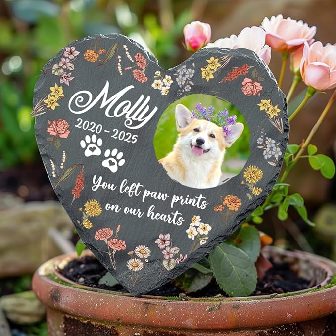 Personalized Dog Memorial Gifts for Loss of Dogs Sympathy Gift, Dog Memorial Stone, Pet Loss Gifts, Pet Memorial Stones for Dogs Cemetery Decorations for Grave, Cat Sympathy Gift, Stone 2