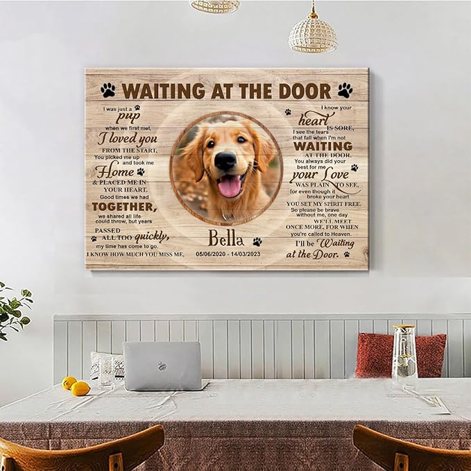 C80711 Unique Dog Memorial Canvas Gifts - Personalized Canvas Wall Art, Custom Landscapes