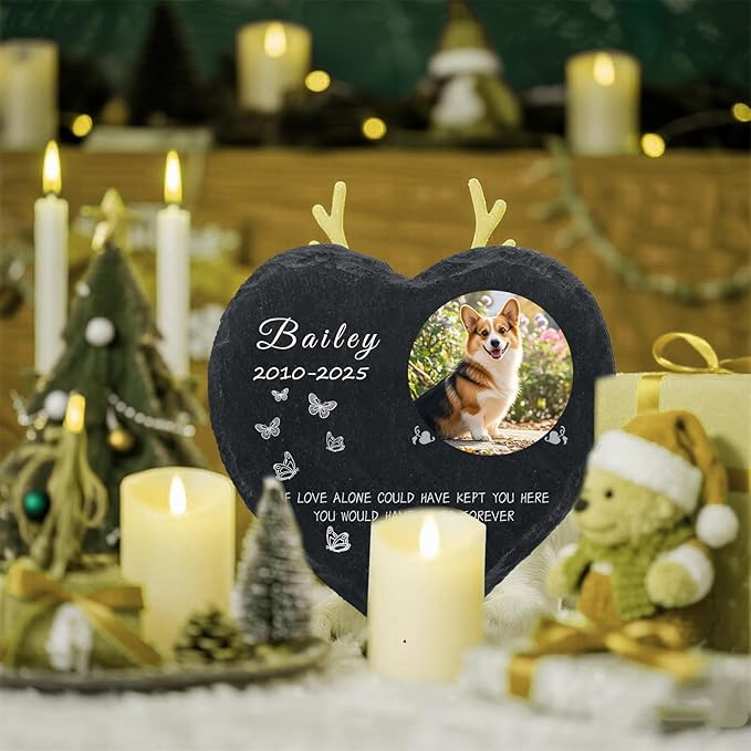 Personalized Dog Memorial Gifts for Loss of Dog, Custom Photo Pet Momorial Stone for Dogs, Cat Memorial Sympathy Gift, Dog Passing Away Gifts, Sympathy Gift for Pet Lovers (Style 4)