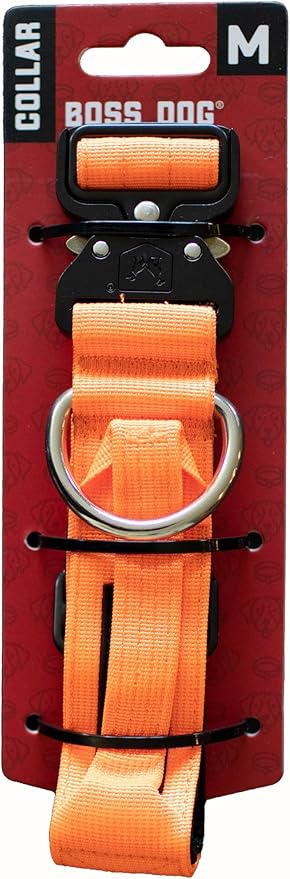 Boss Dog Tactical Collar, Hunter Orange, Medium