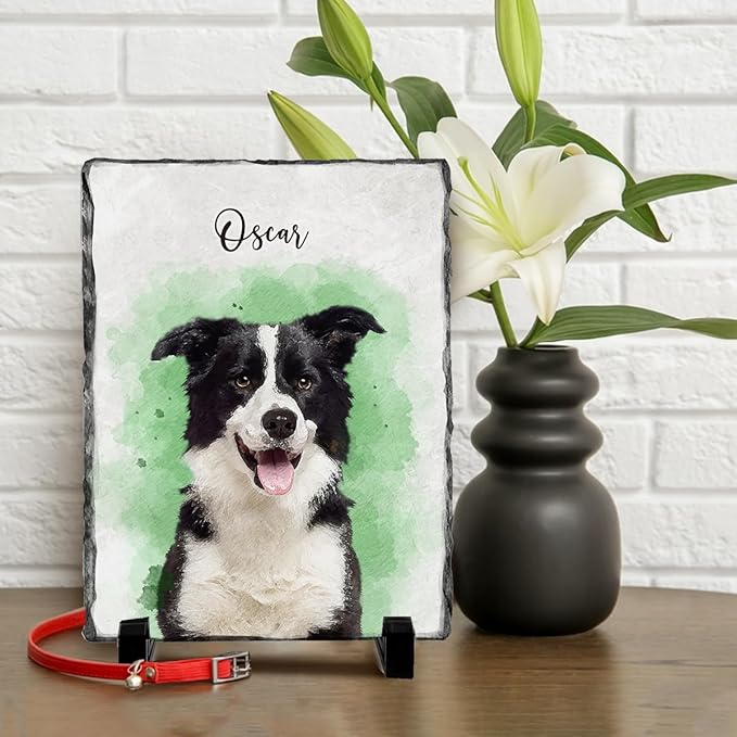 Pet Portrait from Your Photos, Dog Memorial Gifts for Loss of Dog, Personalized Present Idea Birthday, Pet Memorial Sympathy, Gift for Women/Men, Cat & Dog Portrait, Classic Watercolor