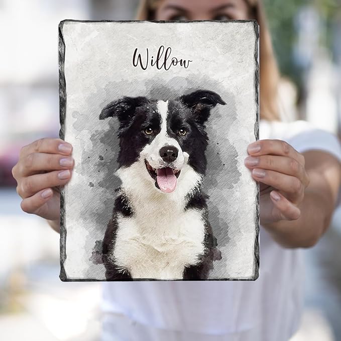 Pet Portrait from Your Photos, Dog Memorial Gifts for Loss of Dog, Personalized Present Idea Birthday, Pet Memorial Sympathy, Gift for Women/Men, Cat & Dog Portrait, Classic Watercolor