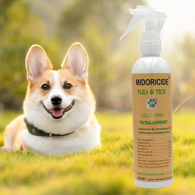 Dog Extra Defense Flea and Tick Control Spray - to Kill and Repel Ticks and Fleas -8oz for Dogs and Horses