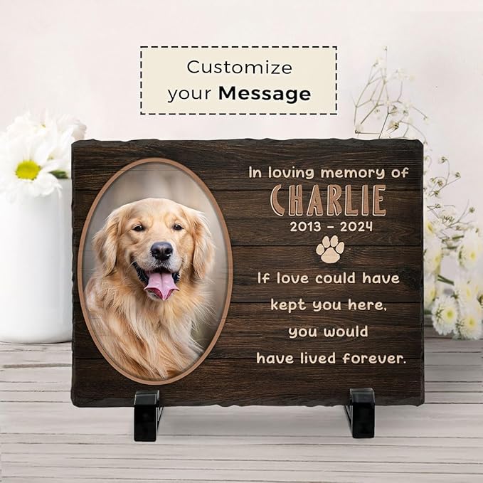If Love Could Have Saved You Personalized Stepping Stones Outdoor - a Tribute to Beloved Pet, Cat, Dog Death - Sympathy Pet Memorial Stone for Loss of Dogs, Cats