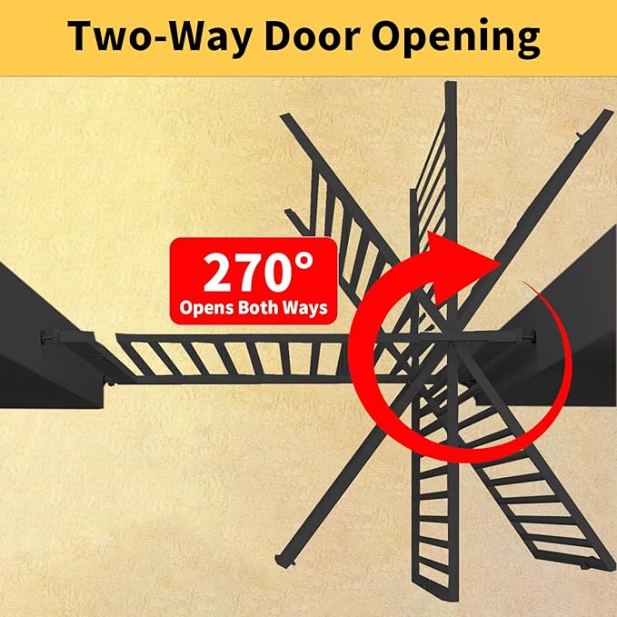 55.1 inch Extra Tall Pet Gate, Extra Wide 29.92"- 43" Adjustable Dog Gates, Pressure Mounted Walk Through Swing Safety Tall Cat Gate for Doorways, Stairs, Kitchen(Black)