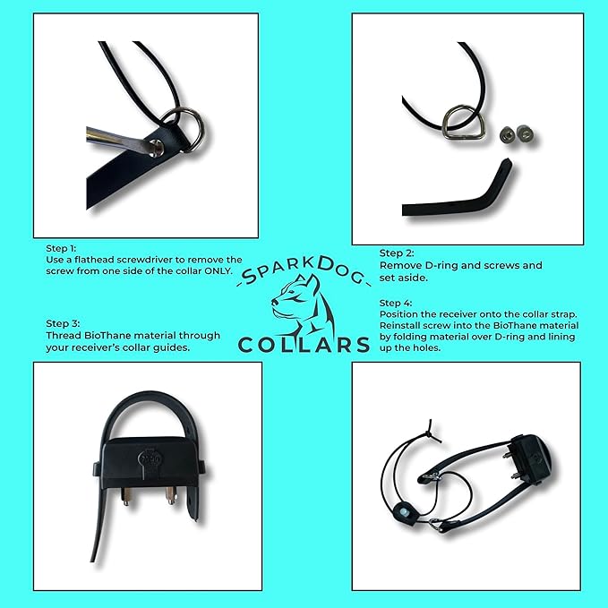 SparkDog Collars 1” Quick Adjust E-Collar Replacement Strap – Quick-Adjust, Waterproof & Durable – Fits Dogtra & Most Brands – Made in USA for Working Dogs, Hunters & Pet Owners (Red, High Flex)