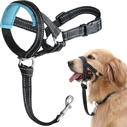 BARKLESS Dog Head Collar, No Pull Head Halter with Soft Padding, Reflective Soft Padded Snout Harness for Small and Medium Dogs