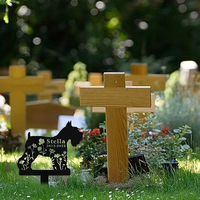 Custom Dog Grave Markers Outdoor, Personalized Pet Grave Marker Stake Dog Memorial, Outdoor Weatherproof Pet Cemetery Sign, Personalized Dog Memorial Gifts for Loss of Dog