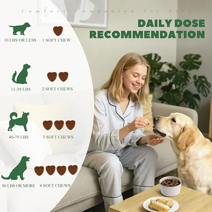 Dog Allergy Chews, Dog Allergy Relief Chews Coat Supplement for Itchy Skin Paw Licking, Probiotics for Large Dogs with Colostrum Omega-3 Turmeric Immune Supplement-200ct