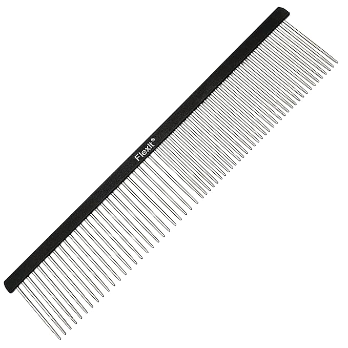 FlexIt Home - Dog Grooming Comb - Perfect for Use with FlexIt Flexible Slicker Brush for Dogs - Built for Poodles, Golden Doodles, Huskies, Retrievers, and Labradoodles (Comb Only)