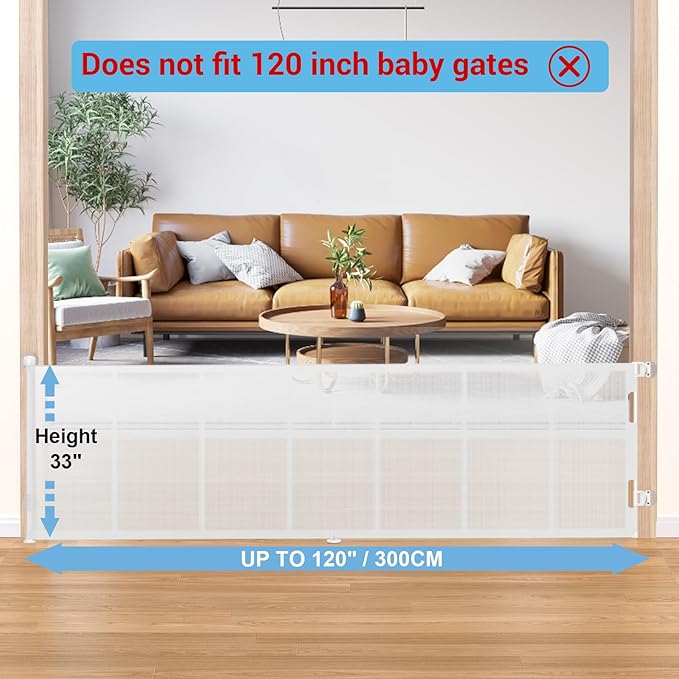 HAMOPY Auto-Lock Retractable Baby Gate Replacement Free-Punch Parts, Original Hardware Set (Including 2 x Latches + 2 x Brackets) Only Fit 55“&71” Auto-Lock Baby Gate(White)