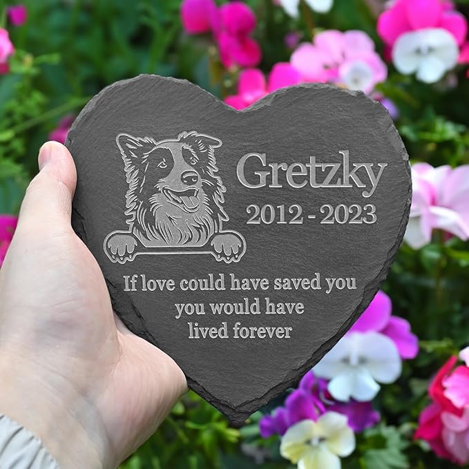 Personalized Border Collie Memorial, Border Collie Dog Memorial Stone, Loss of Border Collie, Border Collie Keepsake, in Loving Memory Border Collie