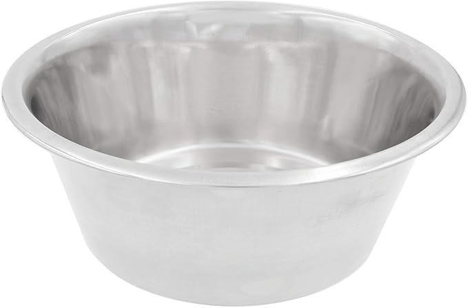 Standard Feeding Bowl for Every Pet Size, Fits into Raised Feeders, Metallic Silver, Stainless Steel, 3 Quart (STFD-3Q)