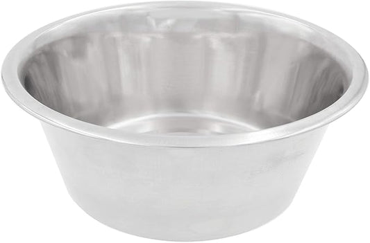 Standard Feeding Bowl for Every Pet Size, Fits into Raised Feeders, Metallic Silver, Stainless Steel, 5 Quart (STFD-5Q)