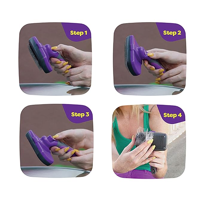 Whizzotech Self Cleaning Slicker Brush Dog And Cat Brush Gently Removes Loose Undercoat, Mats and Tangled Hair