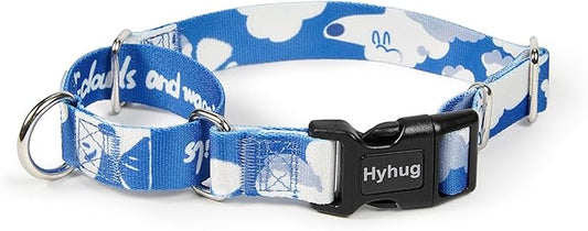 Hyhug Design Pattern Martingale Collar for Large Dogs Escape - Proof| No Pull Durable for Outdoor Use, Ideal for Training & Daily Walks (Cloud Dog, Extra Large)