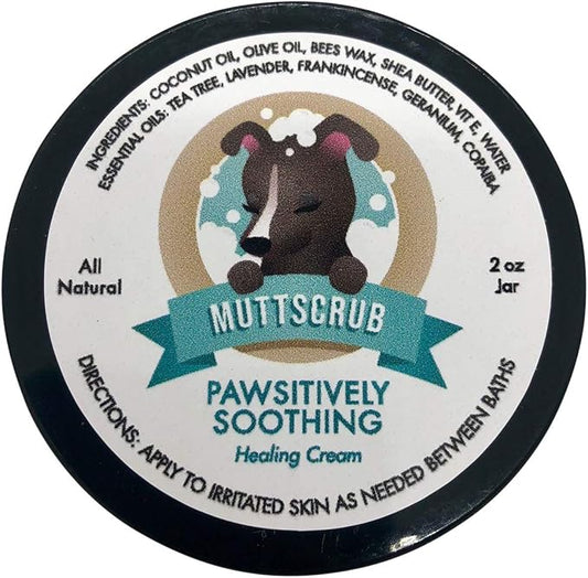 MUTTSCRUB Pawsitively Soothing All Natural Healing Lotion for Dogs - Stops Itching, Redness, and Irritation