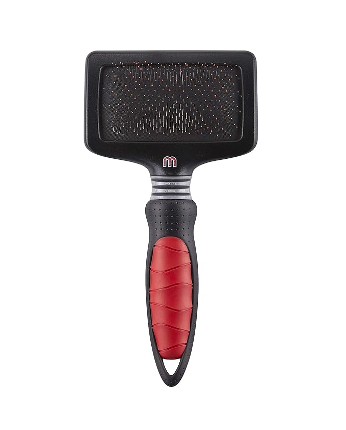 Mikki Dog, Cat, Puppy, Kitten Grooming Soft Pin Slicker Brush -For Knot, Tangles -Med-Lrg Pet-Large