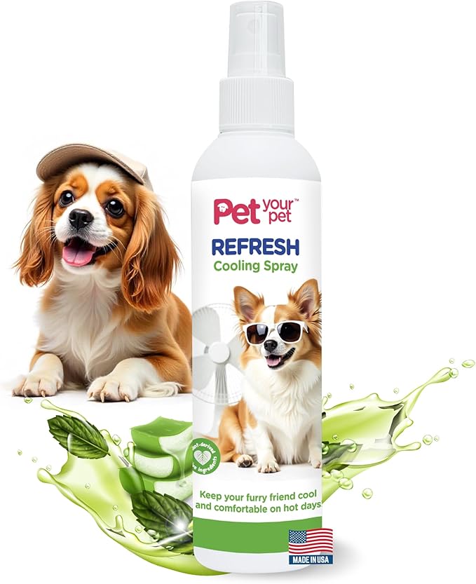 Dog Refresh Cooling Spray for Dogs 4oz, Non-Toxic Refreshing Mist, Made in USA, Helps Cool Down in Hot Weather, After Walks or Playtime, Great for Daily Use