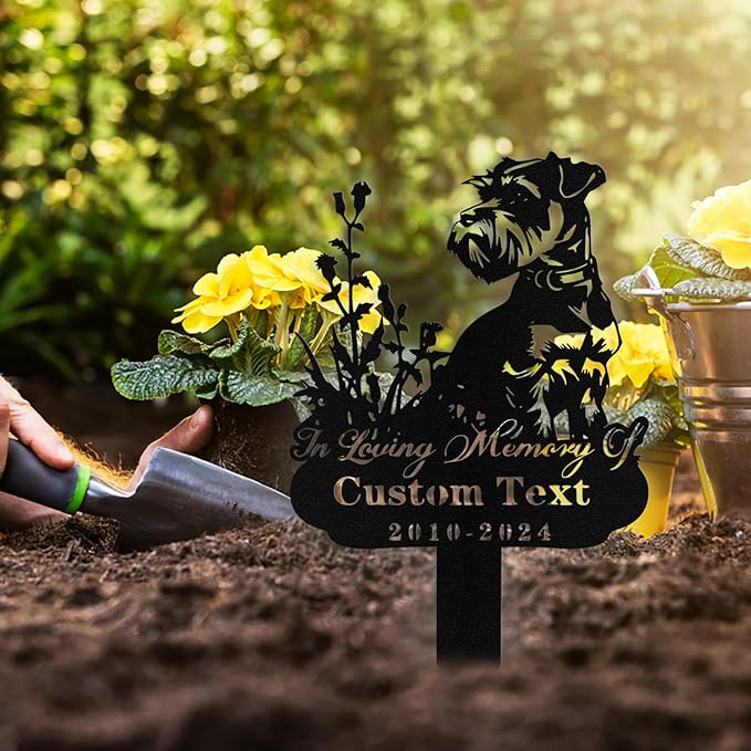 Custom Dog Grave Markers Outdoor, Personalized Pet Grave Marker Stake Dog Memorial, Outdoor Weatherproof Pet Cemetery Sign, Personalized Dog Memorial Gifts for Loss of Dog