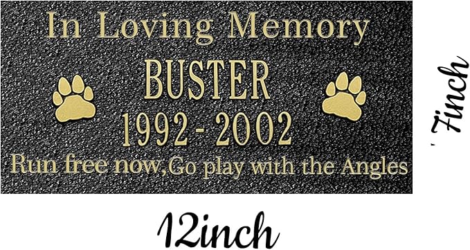 LINMAGCO Dog Memorial Gifts for Loss of Dog,Dog Memorial Stone,Pet Memorial Gifts with Photo, Customized Pet Headstone,Cat Memorial Gifts,Decorations for Grave