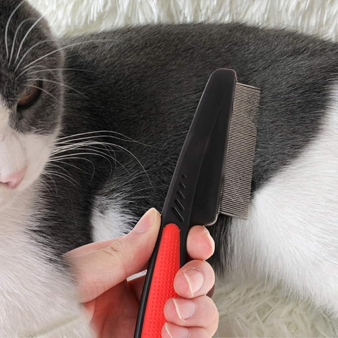 Comb Lice Removal Brush Comb With Metal Teeth For Pet Dogs & Cats Removing Fleas Lice