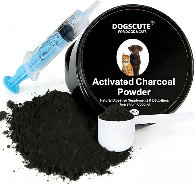 Activated Charcoal for Dogs and All Pets, Pawmergency Charcoal Powder for Dogs Poisoning, Digestive Upset, Gas Relief and Liver Support, Dog First Aid kit
