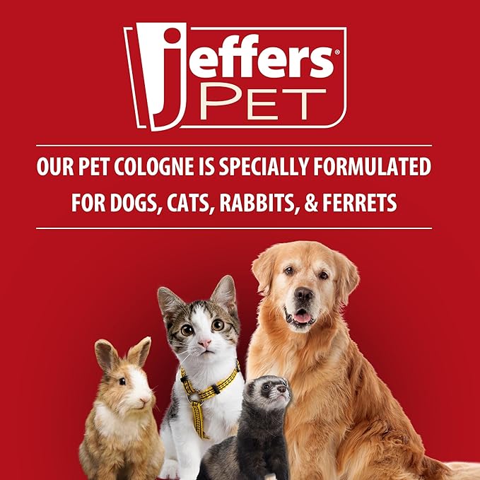 Jeffers Pet Cologne Spray with Coat Conditioner for Dogs & Cats, 16 oz - Detergent & Soap Free Grooming Fragrance Mist, Coat Deodorizer, Freshener, Safe for Pets, Salon, Home Use - Orange Creme