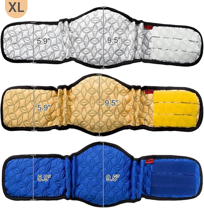 Mkono Male Dog Belly Band Wraps Washable Dog Diapers Male for Small and Medium Dogs (3 Pack), Waist 18.9 Inches to 23.6 Inches