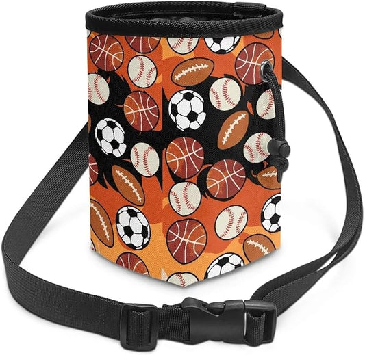 Balls Dog Treat Bag Pet Treat Pouch Versatile Dog Training Treat Pouch Bag Holder for Kibbles, Pet Feed Snack Reward Pocket for Training Doggie Puppy