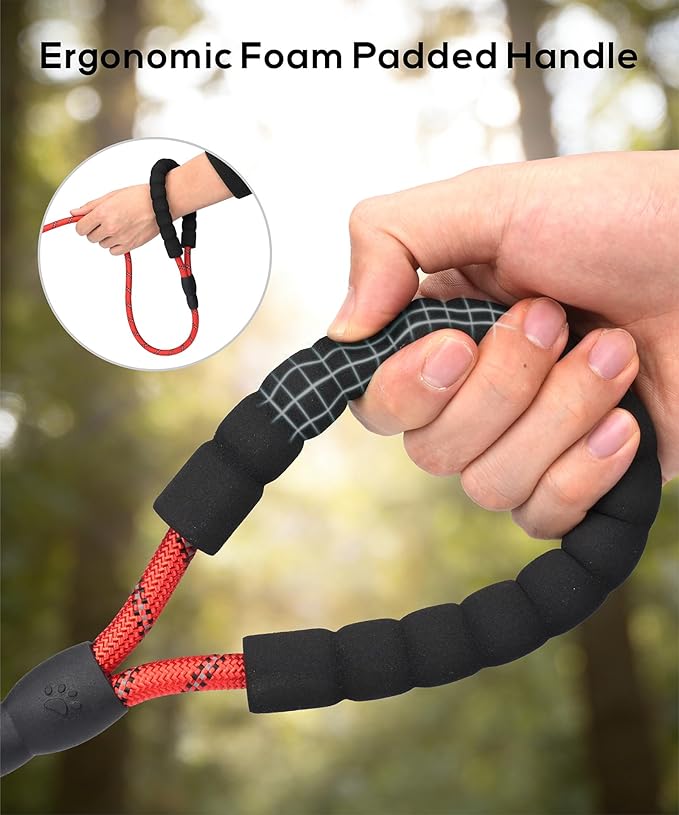 TagME Slip Leads for Dogs that Pull, 6 FT No-Pull Training Leash with Lock, Escape-Proof Design, Reflective & Padded Handle for Medium Dogs, Hot Pink