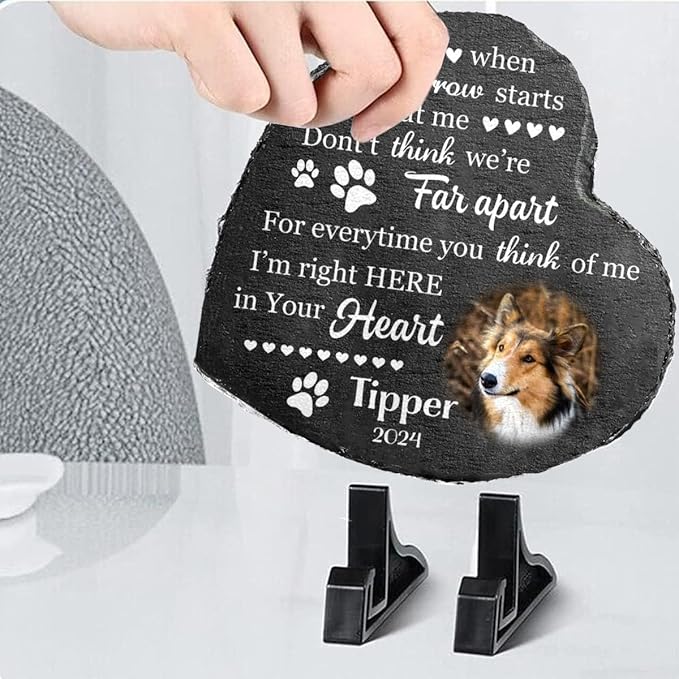 Dog Memorial Gifts for Loss of Dogs, Personalized Sympathy Stone, Pet Memorial Gifts, Pet Loss Gift, Cemetery Decorations for Grave, Cat Gone Present for Cat Lovers, Dont Cry Sweet Mama