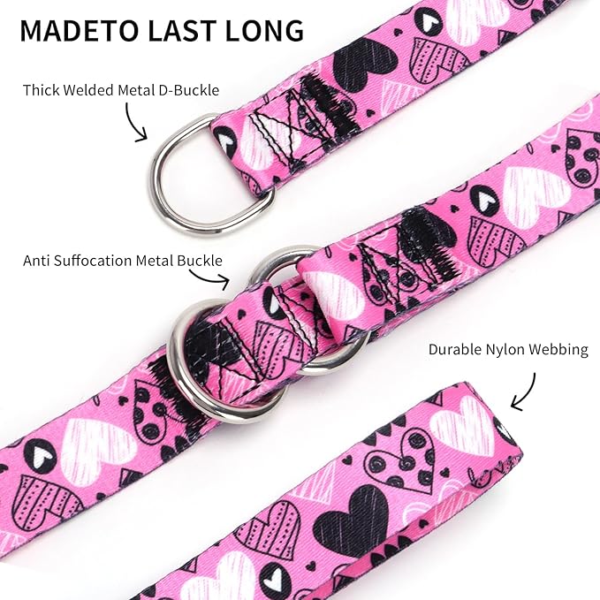 Training Dog Collar, No Pull Martingale Collar, Slip Collar with Slidable Stop Ring for Small, Medium, Large Dogs (NO9, M)