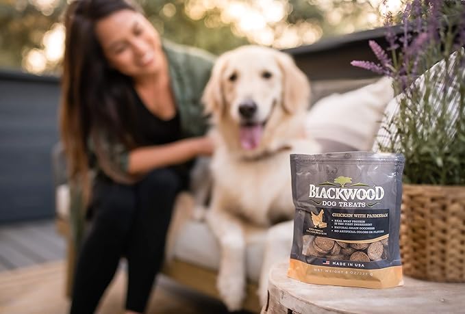 Blackwood Oven Baked Dog Treats, Chicken with Parmesan, 8 Ounce Pouch, Training Treats for All Life Stages and Breed Sizes